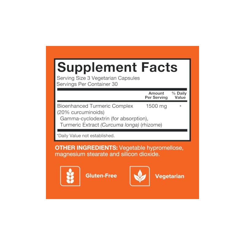 Turmeric Curcumin Capsules, Qunol with Ultra High Absorption 1500mg, Joint