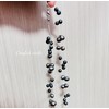 Aleasha Black Floating Pearl Choker Women Multi Layered Freshwater Necklace