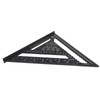 12in Triangle Ruler Aluminum Alloy Woodworking Carpentry Measuring Tools Black