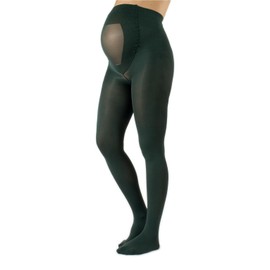 CALZITALY Microfibre Maternity Tights, Opaque Pregnancy Tights, S, M, L, XL, XXL, 3XL, 4XL, 100 Denier, Made in Italy, Green