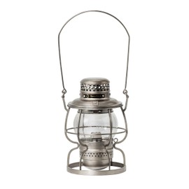 Thous Winds Camping Oil Lamp Lantern, Outdoor Oil Burning Lantern- Railroad Silver