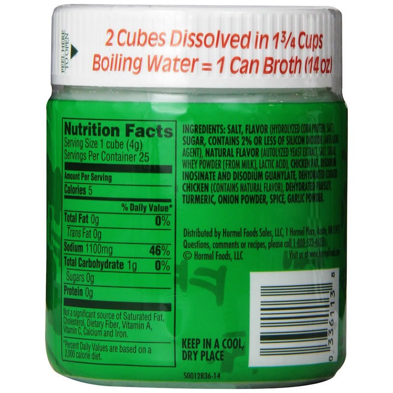 Herbox Bouillon Cubes Chicken 25 cubes, 3.33-Ounce (Pack of 6)