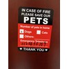 Pets Inside Fire Save Our Pets Sticker,MeshaKippa 5pcs 4x5.3 inch