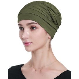 Alnorm Chemo Caps for Women Summer Hat Olive Green