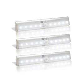 LED:Motion Sensor Night Light: Automatically Lights Up Your Dark Cabinet, Closet, and Night Stand:Stop Fumbling at Night with Our 10 LED Light Strips: Smart Sensor Ignores Motion at Daytime: 3 Pack