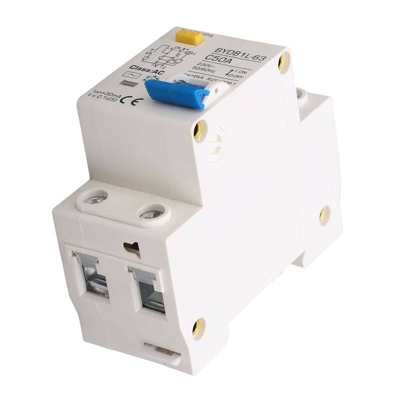 Circuit Breaker 1P+N 50A 230V AC MCB Leakage Protection Switch