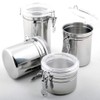 Foraineam 4-Piece Stainless Steel Airtight Canister Set with Clear Arylic