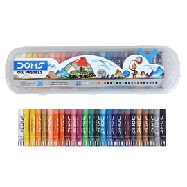 Doms 25 Assorted Colours Oil Pastels - Rich Bright Smooth Even Shades