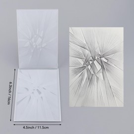 Briartw 3D Embossing Folder For Card Making Adding Textured Detail to Paper Crafting 6.3x4.5inch Clear Texture Plate Perfect For Heavyweight Cardstock (≥250gsm/92lb),Brilliant Light Texture Template