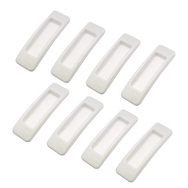 MOROBOR 8PCS Self-Adhesive Sliding Handles, Exquisite Plastics Drawer Pulls, Kitchen & Bathroom Glass Door Handles, Sliding Door Handles with Glue Attached, White