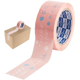 GORGECRAFT 100 Yards x 45 mm Designer Parcel Tape with Cute Floral Pattern Colourful Printed Shipping Ribbon Pink Waterproof Gift Wrapping Ribbons Cover Decorative Ribbons for Repairing Crafts Scrapbo