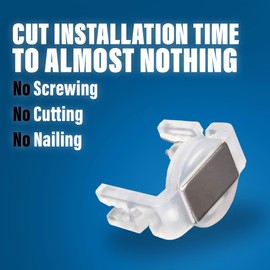 Holiday Lighting Outlet Magnet Clip for C9 Holiday Lighting Sockets, can be Used for Patio Lighting, Bag of 100