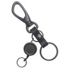 [highstyle] Tochigi Leather & Carabiner & Reel Key Chain Antique