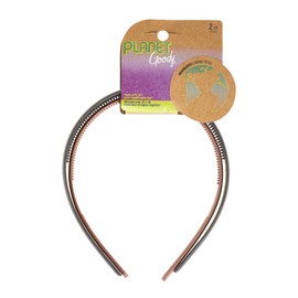 Planet Goody Classic SlideProof Headbands 2ct Black and Rust