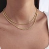 Engminguoz 14K Plated Gold Rope Chain Necklace For Men and