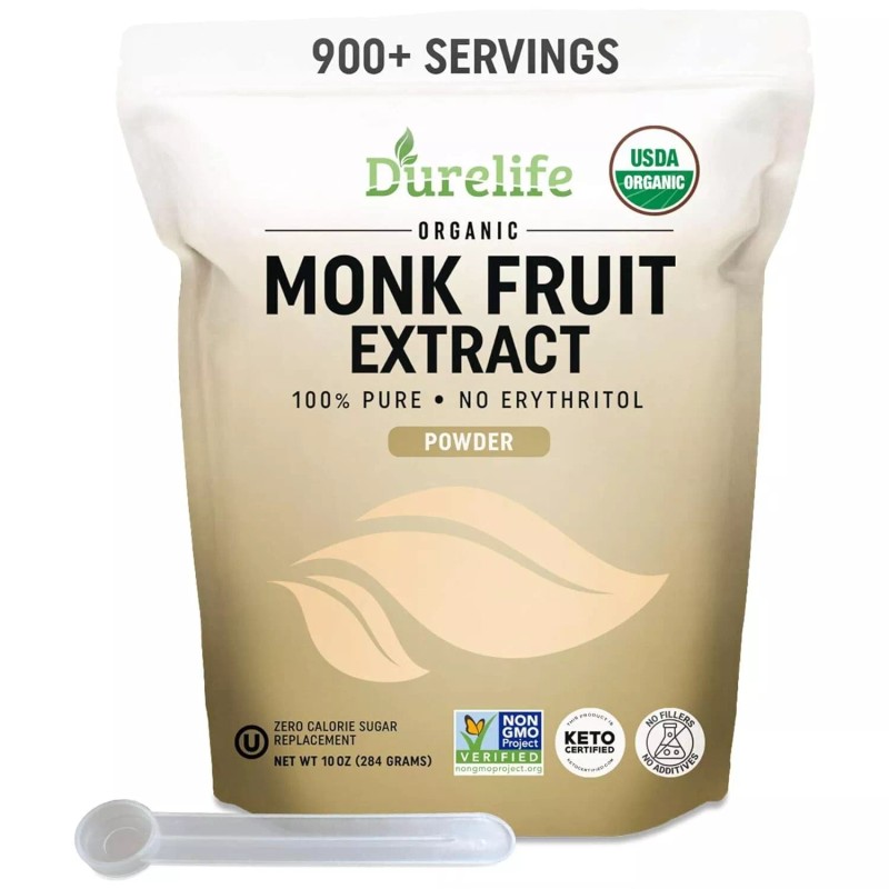 Durelife Organic 100% Pure Monk Fruit Extract Powder 10 OZ