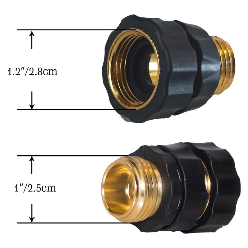 Hourleey Garden Hose Quick Connect, 3/4 Inch Male and Female