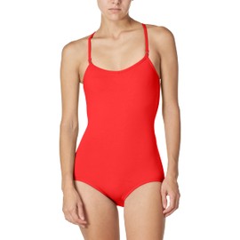 Capezio Women's Camisole Leotard with Adjustable Straps, Red, Small