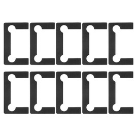 uxcell 4Pcs Glass Hinge Gasket, Shower Doors Hinge Plastic Glass Hinge Replacement Parts Gasket Glass Hinge for Glass Door Cupboard Showcase Cabinet Door, Black