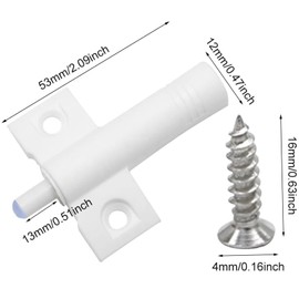 10 Pcs Damper Buffer with Stainless Steel Screw,Soft Close Dampers Built-in Elastic Design Soft Close Hinges for Kitchen Cupboards Reduces Damage for Furniture