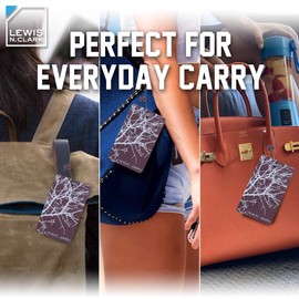 Lewis N. Clark Travel Green 2-Pack Luggage Tags, Purple, One Size