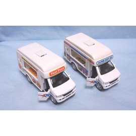 Kinsfun ACTION TOYS Pair FAST FOOD/ICE CREAM Trucks 1:32 Diecast 5" P/B Action  (A-1)