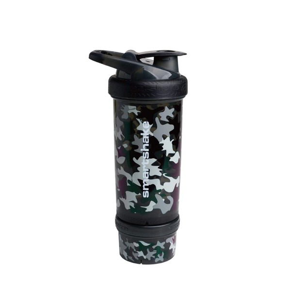 SmartShake Revive 25oz/ 750m Camo Black (Smart Shake Revive, Camo Black), Protein Shaker, Makes Fruit Water, Easy to Hold, Includes Seal Lid