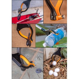 EZPIK® PRO 43" Double Extra Long Litter Picker for Adults Heavy Duty - 110 cm Folding Rubbish Picker - Grabber Stick for Disabled with Rotating Head and Magnets