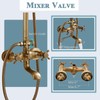 Gotonovo Antique Brass Exposed Shower System Set 8 in Rainfall