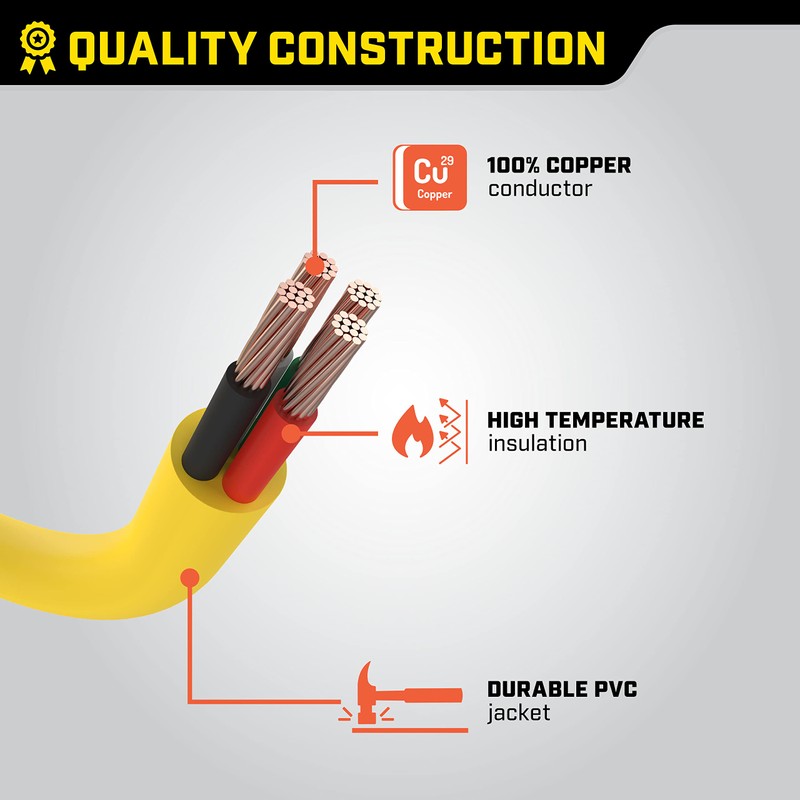 Champion Power Equipment 25-Foot 30-Amp 125/250-Volt Fan-Style Generator Extension Cord