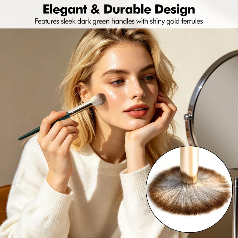 Lunhoo 14 Pcs Makeup Brush Set, Eyeshadow and Face Makeup