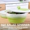 PrepWorks 3 Qt Collapsible Salad Spinner – Space-Saving, Easy-to-Use, BPA-Free,
