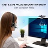 TOALLIN 2K QHD Webcam with Windows Hello, Face Recognition Webcam,