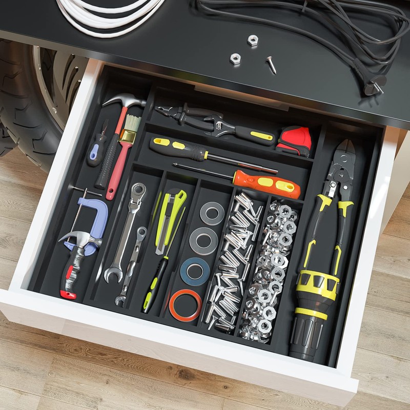 Utensil Organizer Silverware Drawer Organizer - Bamboo Expandable Cutlery Tray