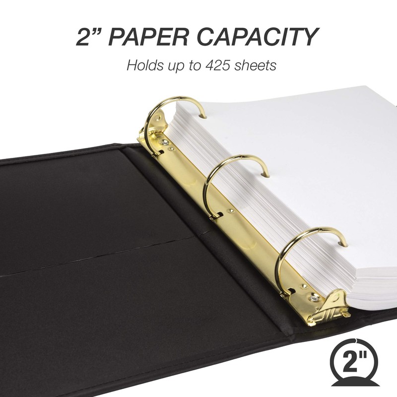 Samsill Classic Collection Leather 3 Ring Binder, Executive Presentation Portfolio,