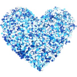 12000 Pieces Round Shaped Biodegradable Confetti Wedding Confetti Biodegradable for Weddings Valentines Anniversaries-Eco-Friendly Paper Round Hen Party Table Decoration (White+Blue)