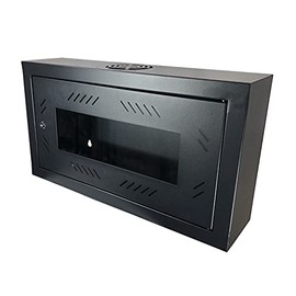 CNAweb 6U 19" Slim SoHo Wall Mount Rack Cabinet Enclosure 6" Depth - Black