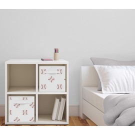 Sweet Jojo Designs Red and White Sports Organizer Storage Bins for Baseball Patch Collection - Set of 2