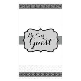 Luxurious "Be Our Guest" Towels, 8" x 4" (Pack of 16) - Ultra-Soft & Absorbent Premium Guest Towels, Ideal for Parties, Weddings & Special Events