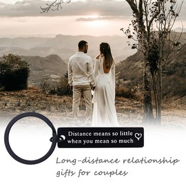 Long Distance Relationship Gifts for Him Boyfriend Girlfriend Keychain Gifts for Husband Boyfriend Girlfriend Birthday Christmas Bday Gifts for Wife Couple Engagement Gifts for Couples Keyring
