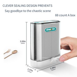 Dental Floss Picks Dispenser 2 Box-Professional Shred Resistant Flossers-176 Count LIAMOSS Superfine Toothpicks Sticks-Unique Sealed Storage-More Hygienic Floss Storage-Adults Best Dental Oral Care