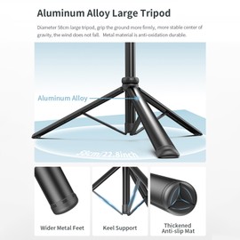 91.7-Inch Multi-function Selfie Stick Portable Gimbal Stabilizer with Aluminum Alloy Telescoping Rod 180°Rotatable Head with Tripod Base & Remote Control Compatible with Android 4.4/ iOS 5.1 System