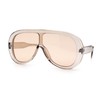 Bold Oversized Shield Thick Plastic Retro Racer Fashion Sunglasses All