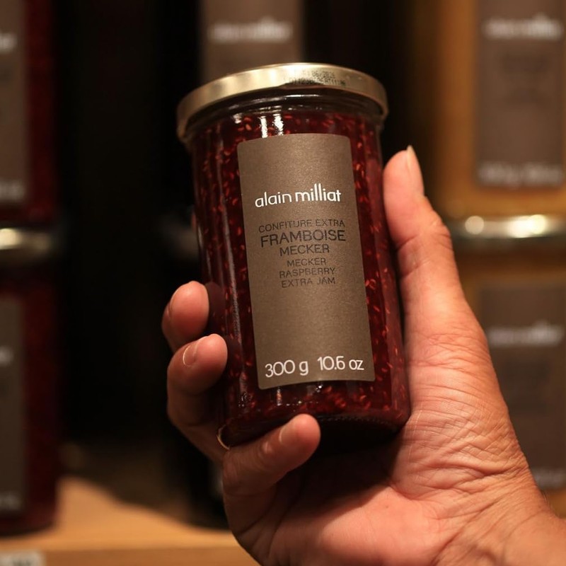Alain Milliat Mecker Raspberry Jam, 10.6 Oz (One 300g Glass