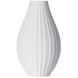 3D Vase Sofia Flower Vase/Decorative Vase 15 cm for Cut / Dried Flowers Sustainable Waterproof (White)