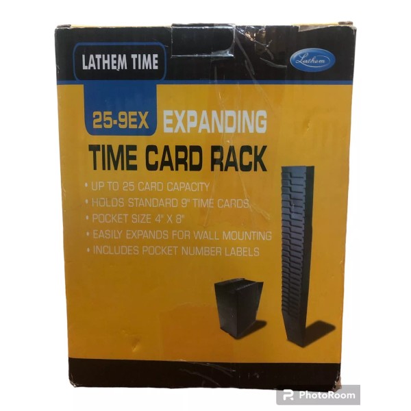 Lathem ( 25-Pocket Expandable Time Card Rack ) Wall Mount
