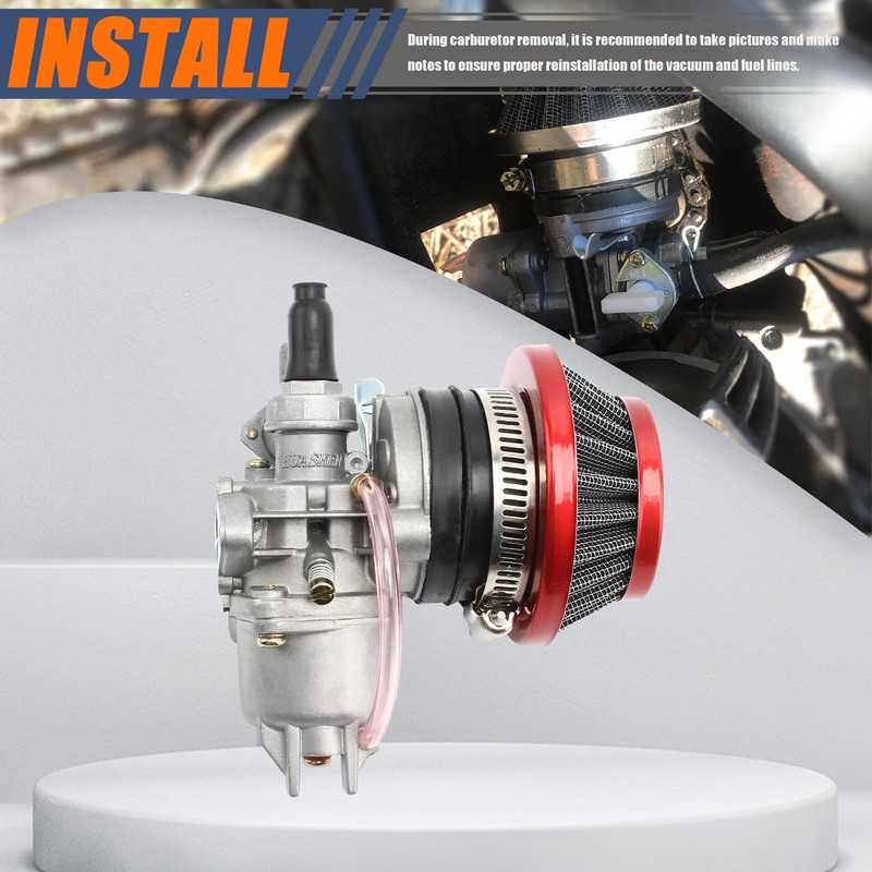 ABCERRSI PZ13 13mm Carburetor with Air Filter Stack Compatible with