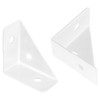 12 PCS Triangle Corner Brackets,Angle Support for Furniture Fastening (White)