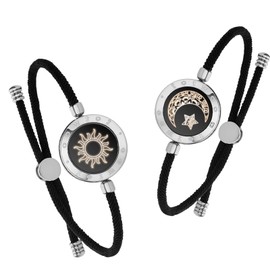 TOTWOO Long Distance Touch Bracelet, Smart Bracelet, Long Distance Couples Bracelet Pair, Bluetooth Connection, Gift Present, Anniversary, Accessory, Gift Box Included, Stainless Steel, No Gemstone