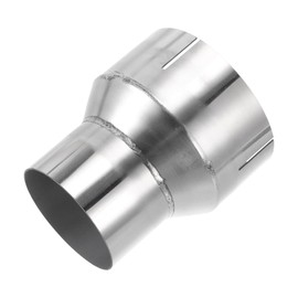 Motoforti 2.5"OD to 3.5"OD Mandrel Exhaust Bend Elbow Concentric Reducer T304 Stainless Steel Pipe Adapter 4 Inch Length Silver Tone